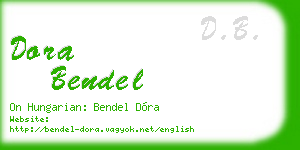dora bendel business card